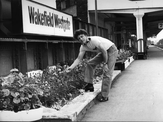 Gas board fitter Ernest Brice was such a keen gardener that for the past eight years he has provided Wakefield Westage with blooming displays - all for nothing. Pictured in August 1980.