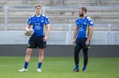 James McDonnell, left, seen at Leeds Rhinos pre-season training with teammate Jarrod O'Connor. Picture by Tony Johnson.