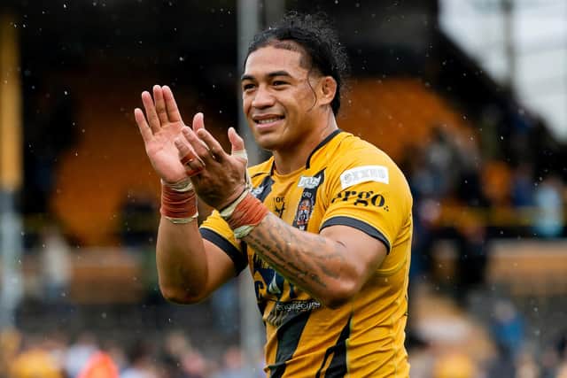 A foot injury will keep prop Tom Amone out of Castleford Tigers' home derby against Wakefield Trinity on Friday. Picture by Allan McKenzie/SWpix.com.