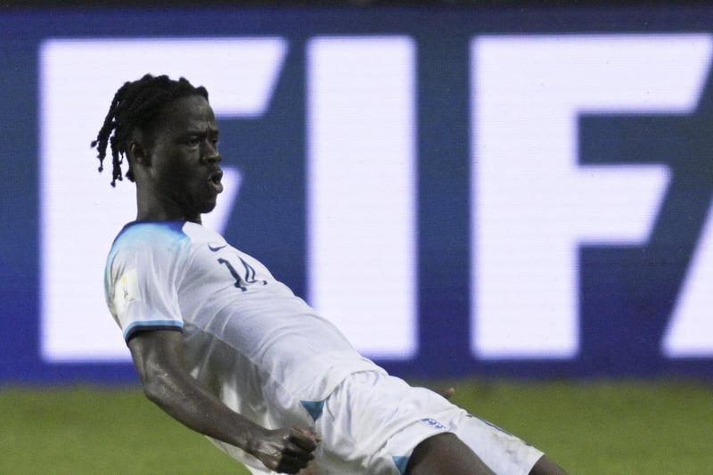 Leeds resisted bids late in the window for Gyabi's services, who will fulfil a fringe role at Elland Road this season. He rejoins England's U20 group after participating at the World Cup this summer. (Photo by JUAN MABROMATA / AFP) (Photo by JUAN MABROMATA/AFP via Getty Images)