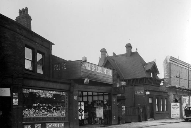 A view of 104 Roundhay Road which was the business of E Baxter, motor engineers pictured in April 1937.