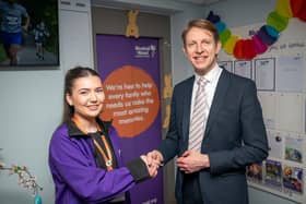 SGB-25500 Fundraising Manager Ellie Brumely and Harron Homes Sales Manager Paul Walters