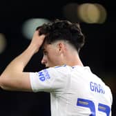 LEEDS, ENGLAND - OCTOBER 04: Archie Gray of Leeds United reacts during the Sky Bet Championship match between Leeds United and Queens Park Rangers at Elland Road on October 04, 2023 in Leeds, England. (Photo by George Wood/Getty Images)