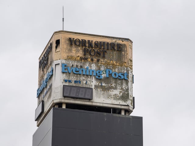YEP/ YP Clocktower at the former offices on Wellington Street, Leeds. 1st April 2026