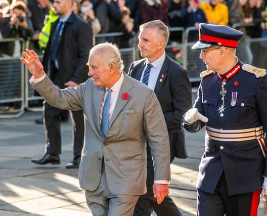 The visit marked his first to Leeds as reigning monarch.