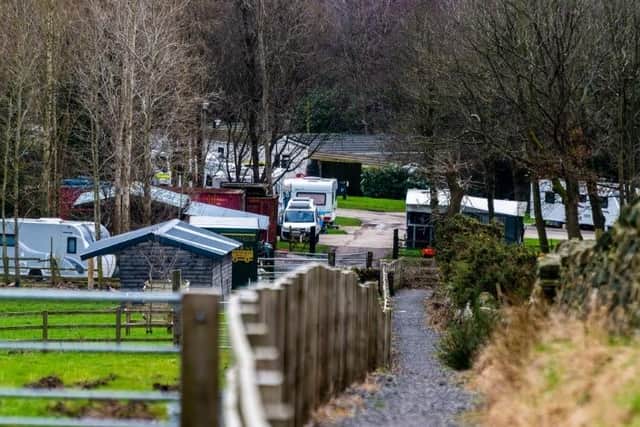 The caravan site had to be evacuated because of Cantrell.
