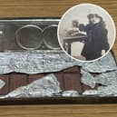 The bar of chocolate was kept safe by Vera Petchell after she was given it when she was eight-years-old. Photo: Hansons