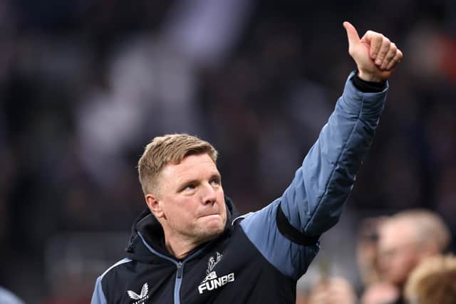 WHITES ADMIRATION: From Newcastle United boss Eddie Howe. Photo by George Wood/Getty Images.