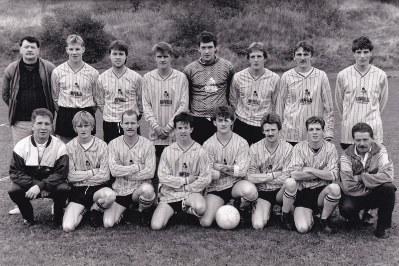 Imperial, the Heavy Woollen Gate Alliance side pictured in October 1989. Back row, from left, are John Egan, Simon Peace, Nigel Butcher, Nicholas Ledgard, Darren Wraith, Tony Helk, Mick Teale and Dave Maguire. Front row, from left, are Dean Nurse, Andrew Ledgard, Mark Bradshaw, Adrian Beardmore, Ian Butcher, Kevin Hodgson, Richard Blakeway and John Doyle (manager).