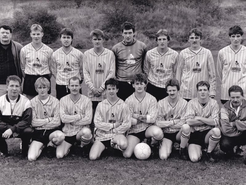 Imperial, the Heavy Woollen Gate Alliance side pictured in October 1989. Back row, from left, are John Egan, Simon Peace, Nigel Butcher, Nicholas Ledgard, Darren Wraith, Tony Helk, Mick Teale and Dave Maguire. Front row, from left, are Dean Nurse, Andrew Ledgard, Mark Bradshaw, Adrian Beardmore, Ian Butcher, Kevin Hodgson, Richard Blakeway and John Doyle (manager).