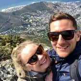 Adam Gray and his new wife Christine on their honeymoon in South Africa (Photo: SWNS/Adam Gray)