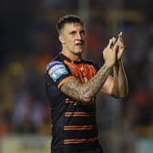 Alex Mellor applauds Tigers' fans after this month's win over Hull FC.  Picture by John Clifton/SWpix.com.