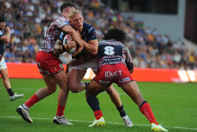 Mikolaj Oledzki made his 200th appearance for Leeds Rhinos in their loss to Leigh Leopards. Picture by Steve Riding.