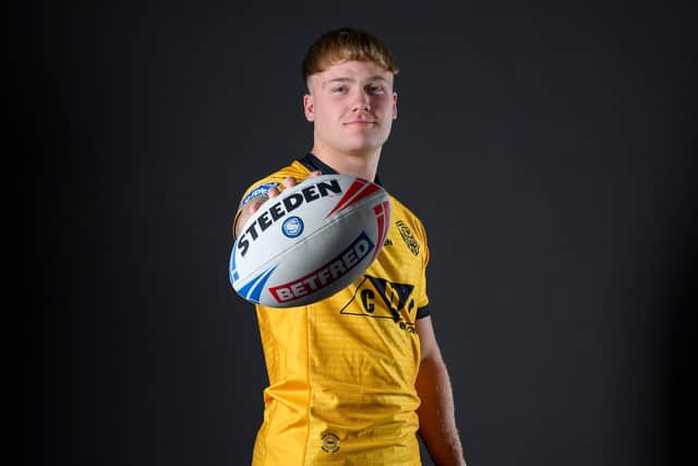 Sam Grice could make his Castleford Tigers debut in Saturday's final game of the season away to Huddersfield Giants. Picture by Allan McKenzie/SWpix.com.