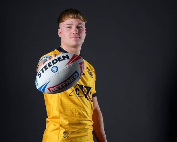 Sam Grice could make his Castleford Tigers debut in Saturday's final game of the season away to Huddersfield Giants. Picture by Allan McKenzie/SWpix.com.