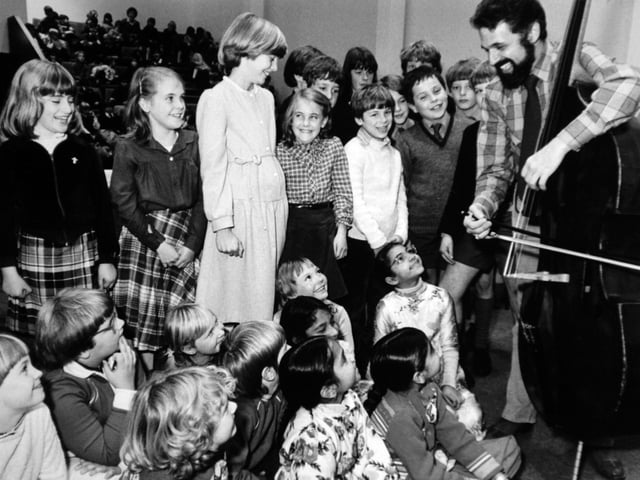 Around 200 young music lovers were treated to the best the world could offer when a special event in November 1983 brought them face to face with Gary Karr (above), a top class performer and a musical instrument twice their size, the string bass. Youngsters from schools throughout West and North Yorkshire converged on Leeds City Art Gallery for a Yorkshire Youth and Music concert.