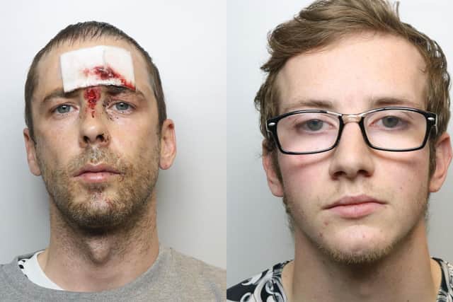 Darren Rowe and Jordan Watkiss had been seen speeding along nearby roads reaching speeds of up to 90mph – despite the limit being 40. Images: West Yorkshire Police