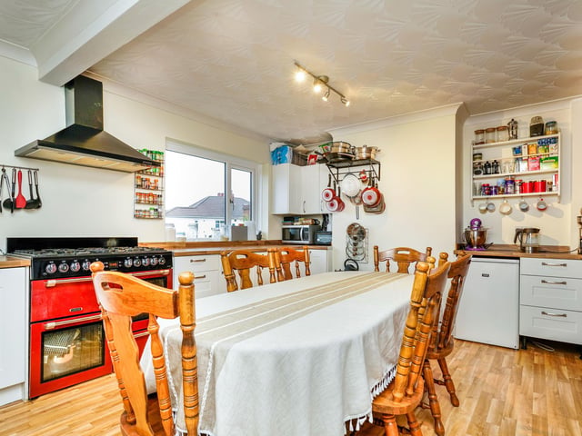 To the rear of the property is the kitchen diner fitted with double oven and pantry room.