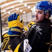 FRONT FOOT: Canadian-born import forward Zach Brooks has enjoyed a significant impact this season with Leeds Knights, in his first full year as a pro. Picture courtesy of Oliver Portamento