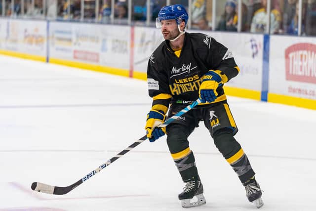 INFLUENTIAL: Veteran defenceman Sam Zajac has proved a good sounding board for Leeds Knights' captain Kieran Brown. Picture courtesy of Oliver Portamento