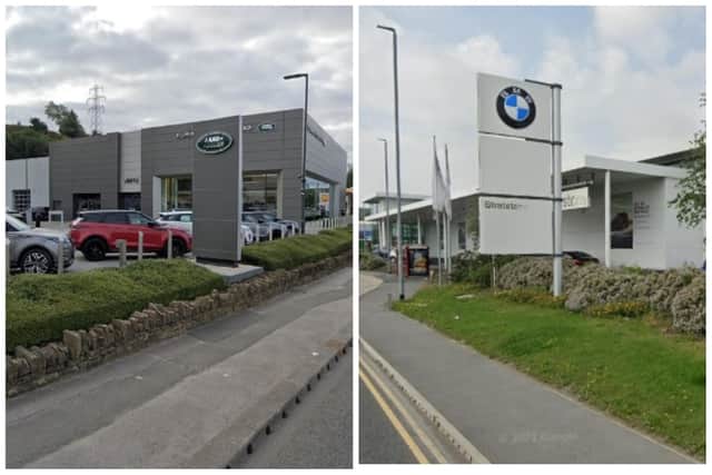 Farnell Land Rover and Stratstone BMW were among the businesses he targeted. (Google Maps)