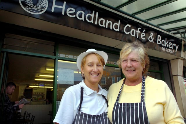 Bev Foreman and Pauline Flounders at the Headland Cafe in 2008.