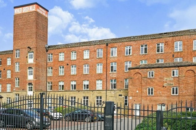 This two-bedroom apartment is located in a gated development in Armley. It has a stylish design and a spacious open plan living, kitchen and dining room. The property is light and airy with high ceilings and large windows. It's on the market for £110,000.