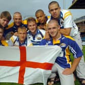 From the left, John Gallagher, Ashley Gibson, Lee Smith, Carl Ablett, Jason Golden, Danny Williams, Luke Stenchion and Scott Murrell.