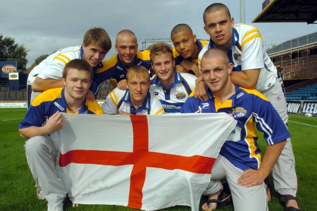 From the left, John Gallagher, Ashley Gibson, Lee Smith, Carl Ablett, Jason Golden, Danny Williams, Luke Stenchion and Scott Murrell.