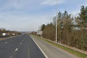 The M621 westbound carriageway was closed following the serious crash (Photo by Google)