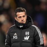 LONDON, ENGLAND - FEBRUARY 28: Marco Silva, Manager of Fulham, looks on prior to the Emirates FA Cup Fifth Round match between Fulham and Leeds United at Craven Cottage on February 28, 2023 in London, England. (Photo by Warren Little/Getty Images)