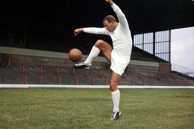 An iconic figure whose name still evokes fond memories in the minds of Leeds supporters fortunate enough to have seen him play. A centre-forward or centre-back, Swansea-born Charles scored over 150 times for the Whites over two separate spells. (Photo by Don Morley/Allsport/Getty Images) UK/Getty Images)