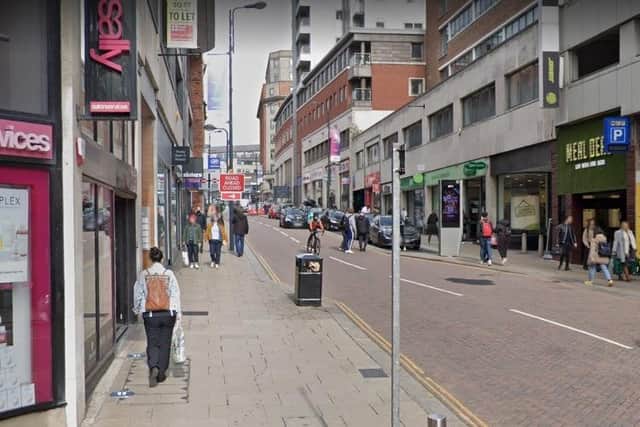 Albion Street in Leeds, where Bennett was seen attacking a person while wearing a balaclava. (Google Maps)