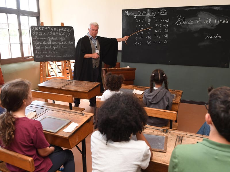 Experiencing a Victorian school lesson at the refurbished Ripon Workhouse Museum. (Picture Gerard Binks)