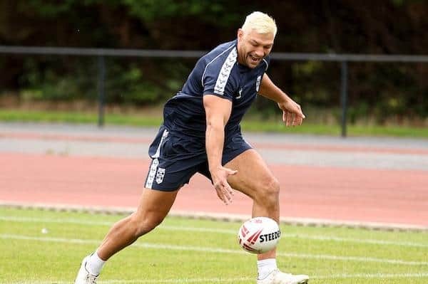 Hull KR's former Rhinos winger Ryan Hall at England training this week. Picture by Paul Currie/SWpix.com.