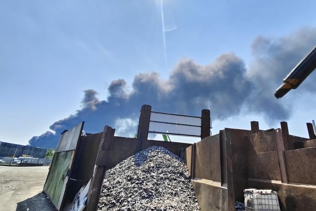 Firefighters are tackling a blaze Swinnow Lane Industrial Estate, with initial reports suggesting the fire may involve a number of vehicles at the MPM Print Works site