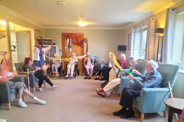 Residents taking part in session with Yorkshire Dance at HC-One’s Acacia Court Care Home