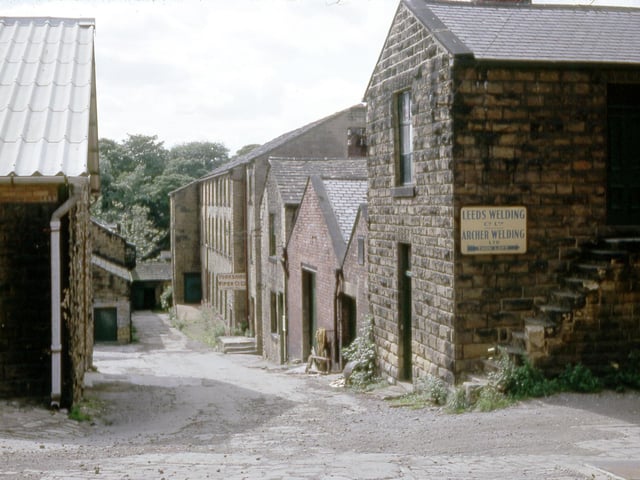 Laneside Mills pictured in August 1965, located off Victoria Road. The buildings seen here are occupied by small businesses including the Yorkshire Wiper Co. Ltd., Leeds Welding Co. Ltd. and Archer Welding Ltd.