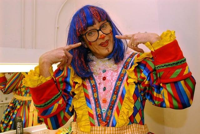 Chris Fox as Fanny the Cook in Dick Whittington at Civic Theatre in 2002.