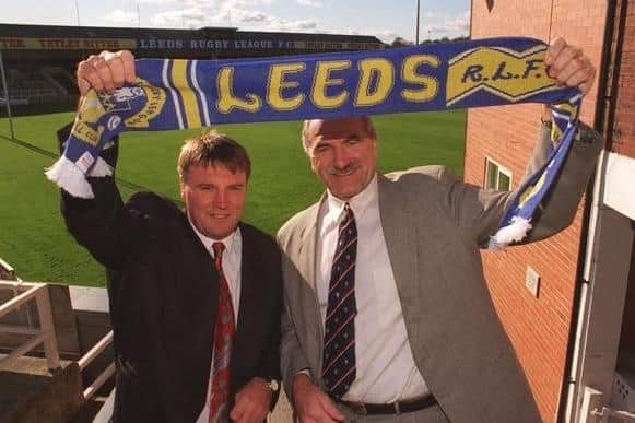 Gary Hetheirngton, left and Paul Caddick saved the club when they took over at Leeds RL in 1996. Picture by Mark Bickerdike.