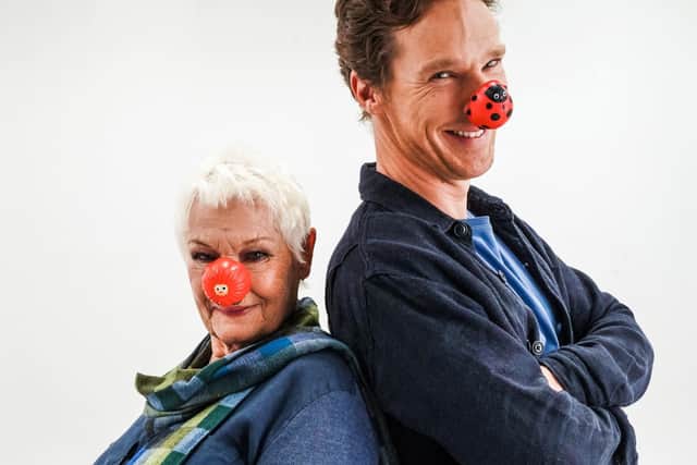 Dame Judi Dench and Benedict Cumberbatch have launched this year’s Red Nose Day fundraising campaign (Photo: Jacqui Black/Comic Relief)