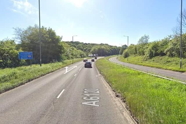 The collision happened on the A6120 Ring Road at the junction with Parkside Road, Meanwood. Photo: Google