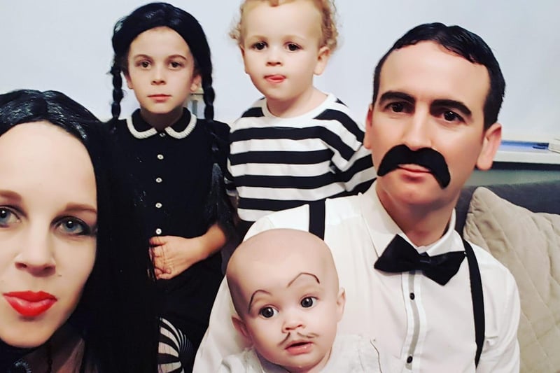 Emma Nelson said: "The Addams family by the Nelson family."