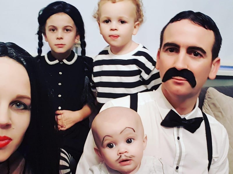 Emma Nelson said: "The Addams family by the Nelson family."