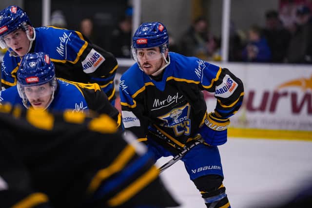 ON THE UP: Bailey Perre has played a pivotal role for Leeds Knights in securing three straight NIHL National regular season league titles. Picture: Daniel Richardson/Knights Media.