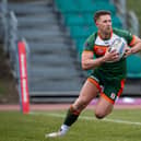 Greg Eden scored a try on his Hunslet RLFC debut against Huddersfield Giants in the Betfred Challenge Cup. Picture by Allan McKenzie/SWpix.com.