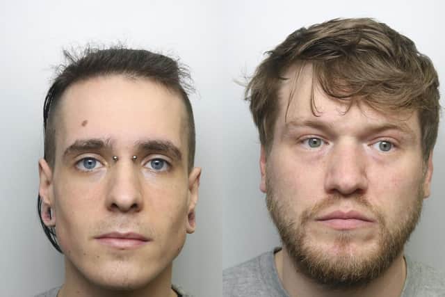 Jeremy Mason, 39, and Owen Daley, 22, were branded a danger to children following their sentencing at Leeds Crown Court yesterday.