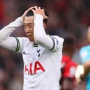 BOURNEMOUTH, ENGLAND - OCTOBER 29: Son Heung-Min of Tottenham Hotspur reacts during the Premier League match between AFC Bournemouth and Tottenham Hotspur at Vitality Stadium on October 29, 2022 in Bournemouth, England. (Photo by Ryan Pierse/Getty Images)