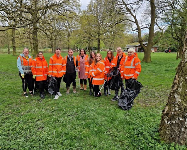 B&amp;DWYW - The Yorkshire West team during the litter pick at Middleton Park