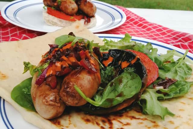 Sausages with sticky whiskey marmalade